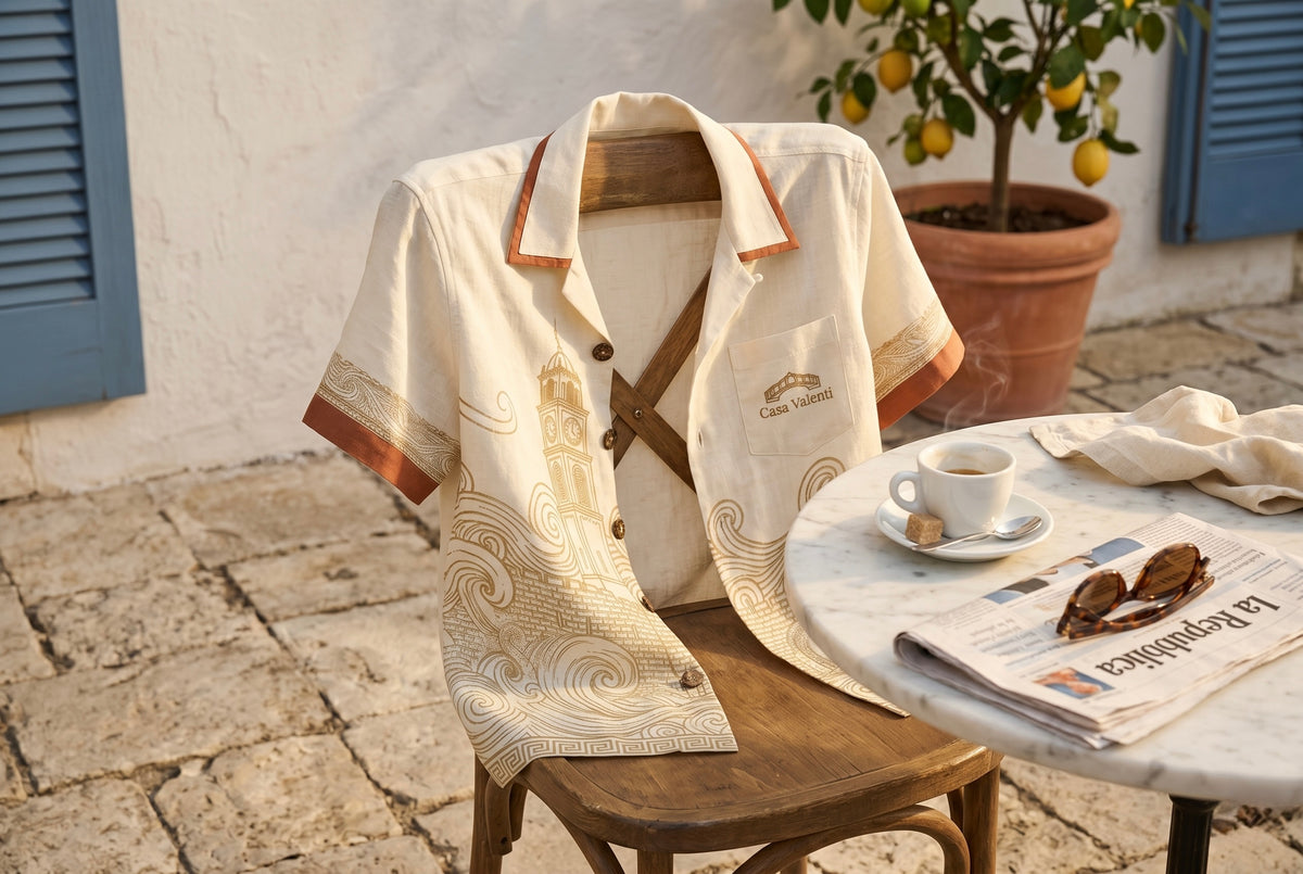 Casa Valenti Jaffa Set worn outdoors, Mediterranean resort wear — view 2